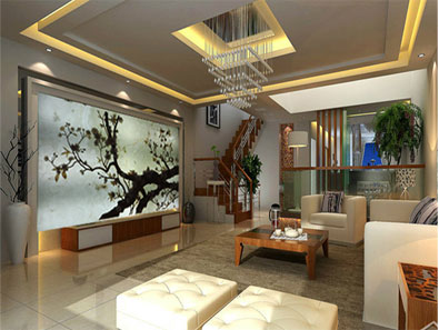 梅玉雕屏风效果图