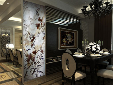 红梅玉雕屏风效果图