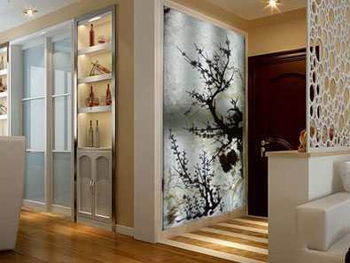 梅花玉雕屏风效果图