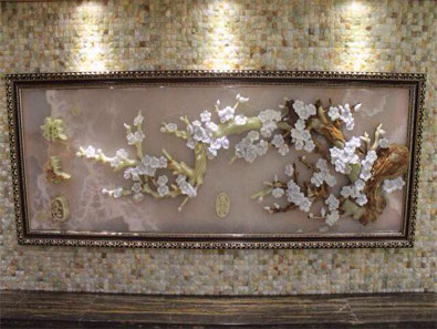 报春园玉雕屏风效果图