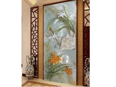 玉兰玉雕屏风效果图