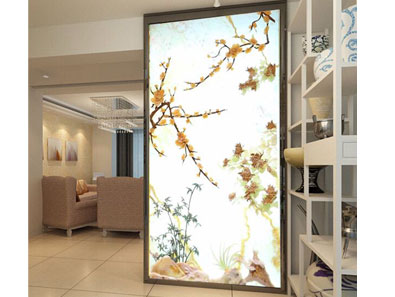 腊梅玉雕屏风效果图